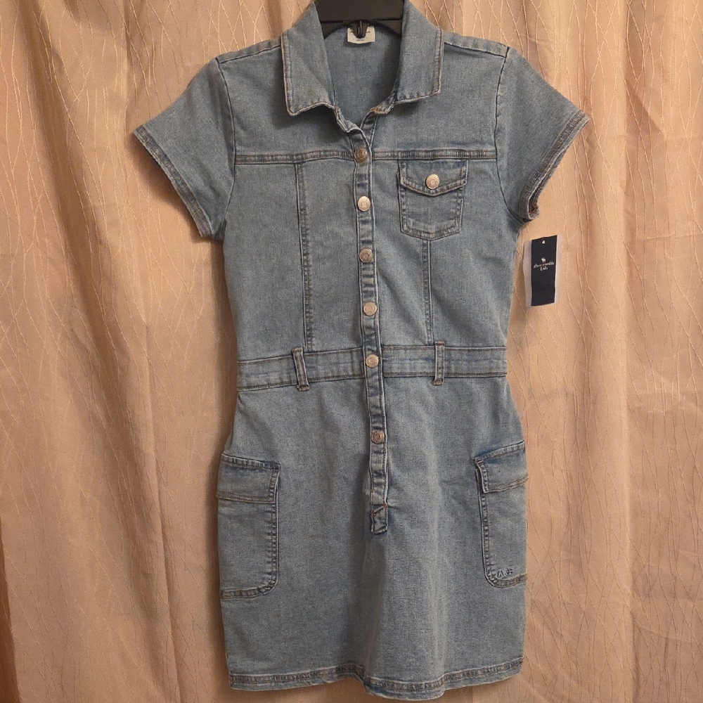 abercrombie kids Light Blue Denim Dress